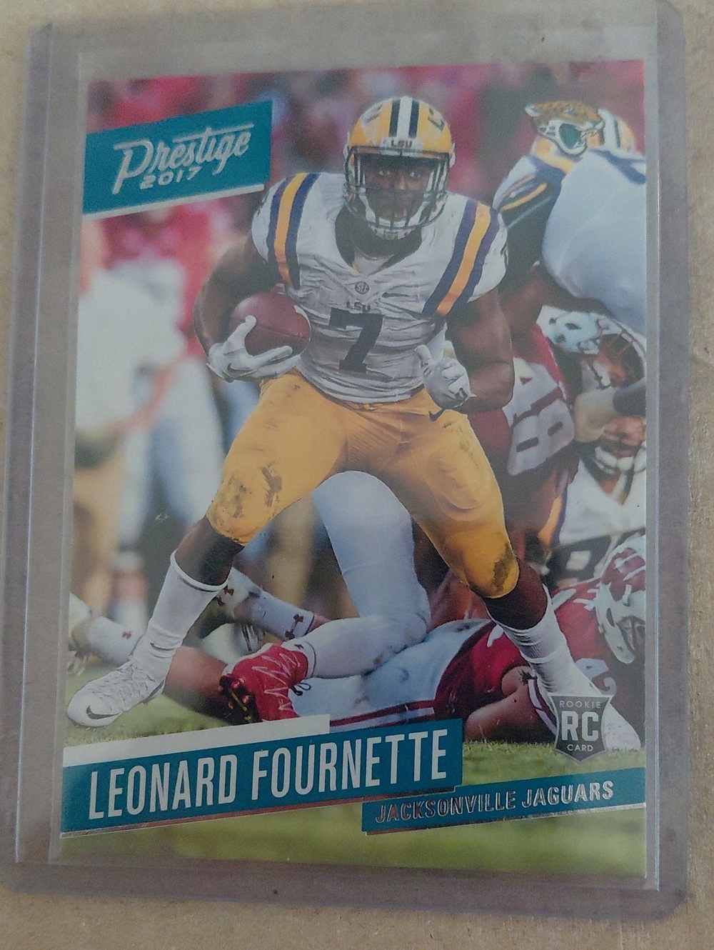 Leonard Fournette Football Trading Card - Yellow Uniform